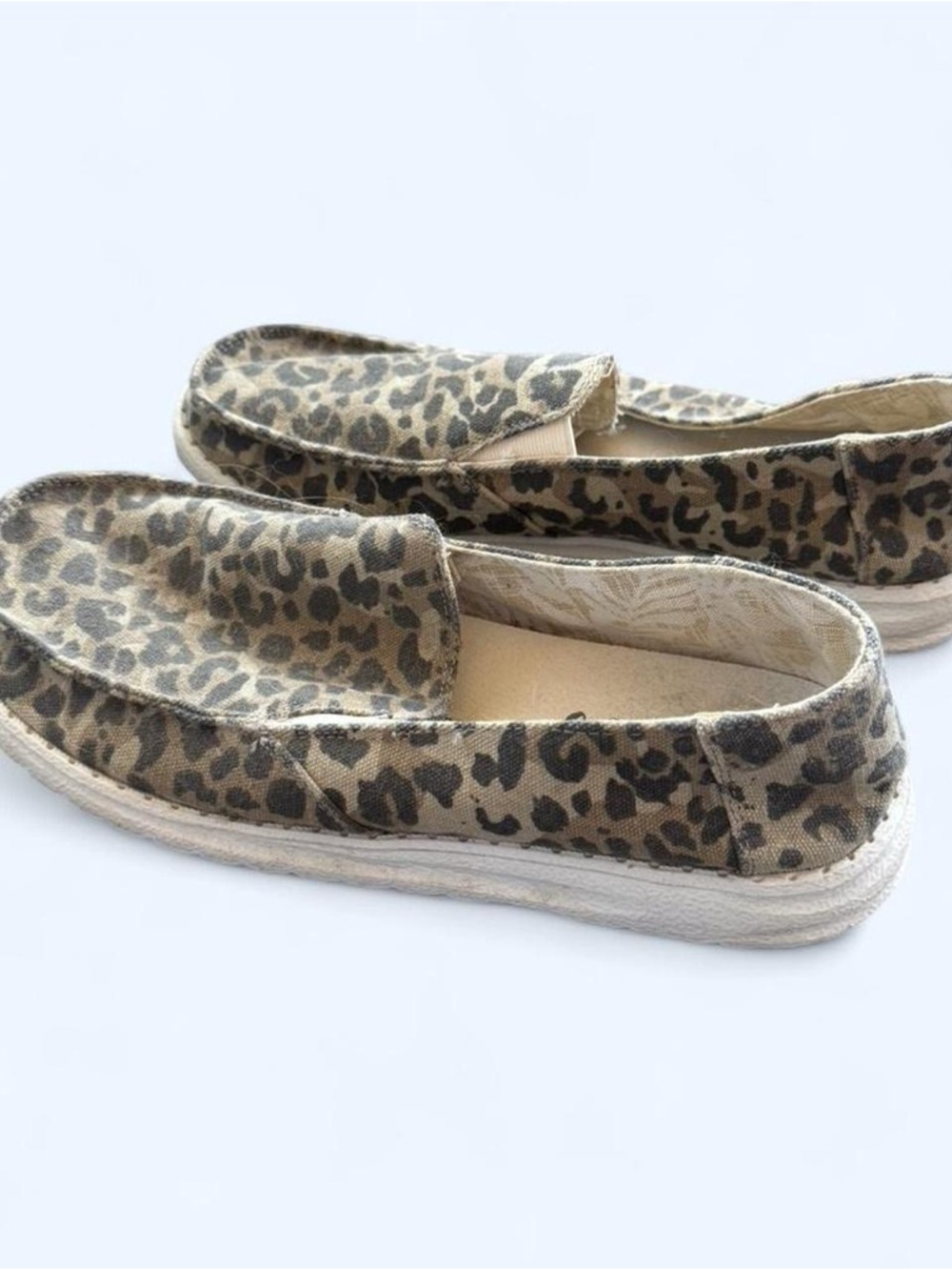 Gypsy Jazz Leopard Print Slip-On Flats - Tan and Black